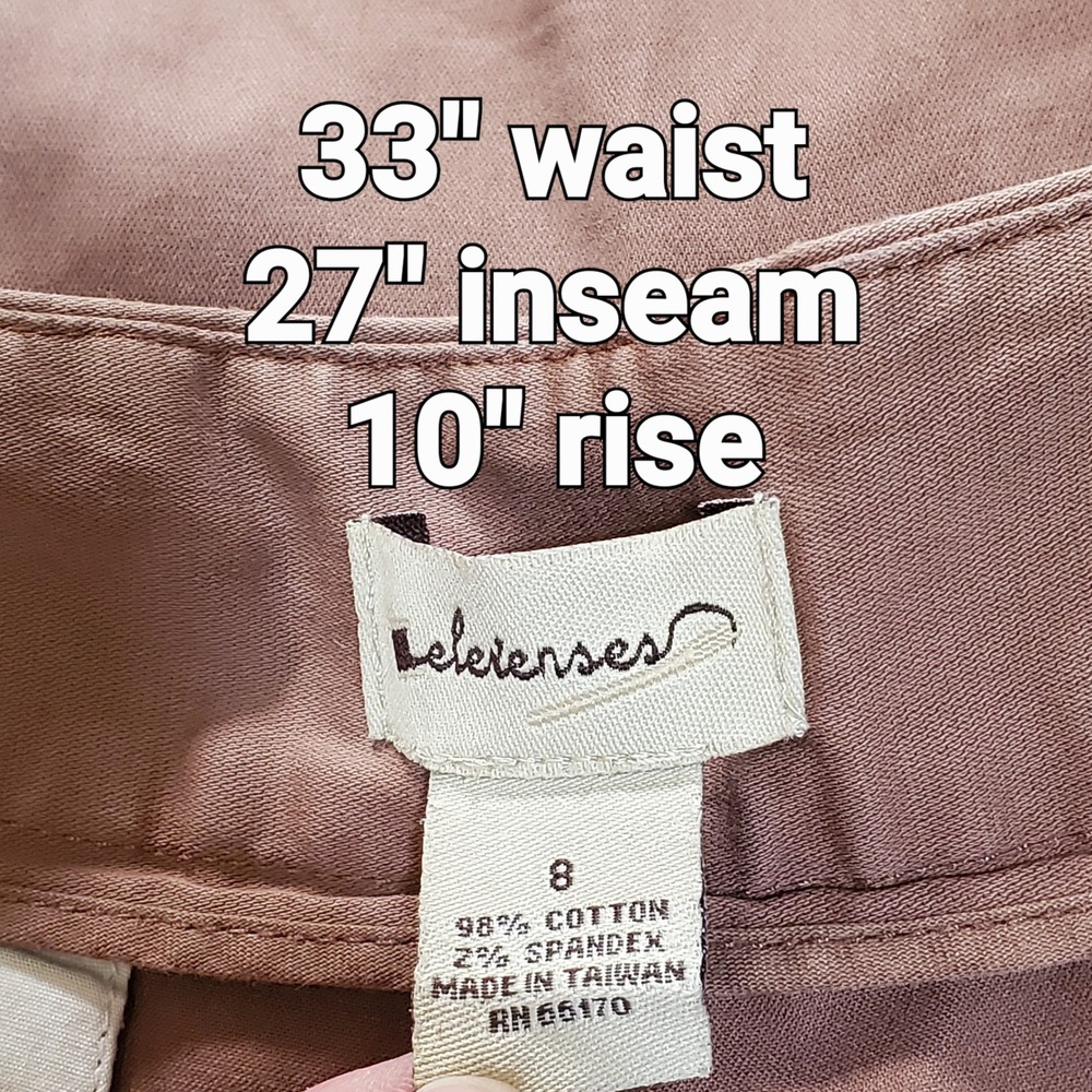 Vtg Y2K Anthropologie Elevenses Wide Leg Trousers Pants Boho Size 8 Dusty Pink - Picture 4 of 5